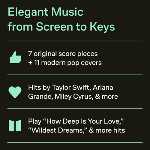 Black background with green text listing songs from the Bridgerton series.