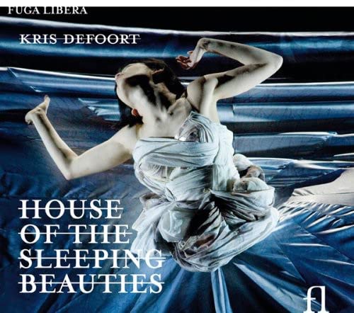 CD cover: dancer wrapped in fabric, blue background, text “House Of The Sleeping Beauties”.