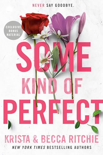 Book cover with a red rose, purple lily, and white daisies against white background.