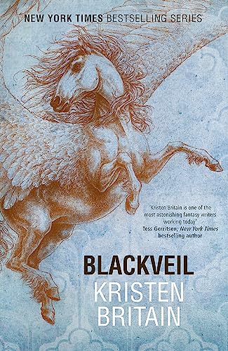 Book cover: "Blackveil" by Kristen Britain, featuring a winged horse illustration.