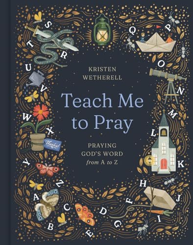 Book cover with illustrated alphabet and central church image.