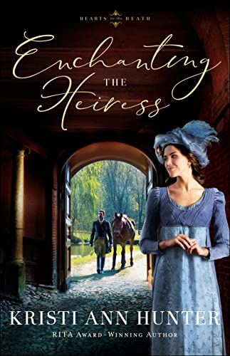Book cover: woman in blue dress, man with horse, arched doorway.