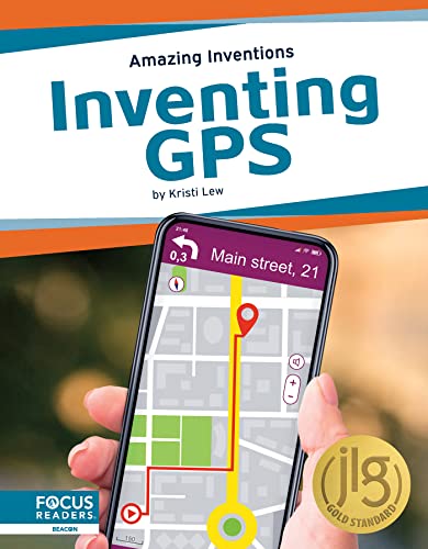 Book cover: "Inventing GPS" with a smartphone displaying a map.