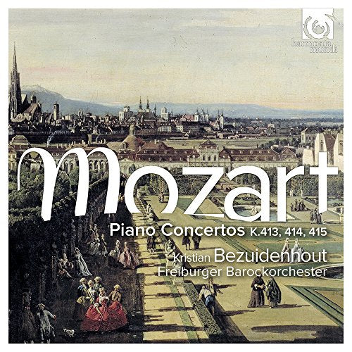 CD cover: cityscape painting with “Mozart” in large white script.