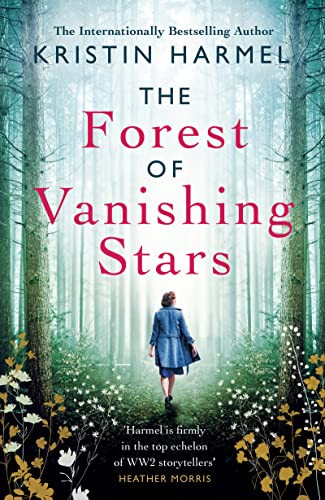 Book cover: woman in a forest, titled “The Forest of Vanishing Stars.”