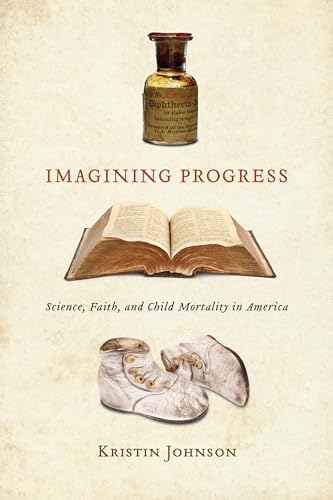 Book cover with antique medicine bottle, open book, and baby shoes.