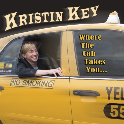 Kristin Key CD cover: woman smiling from a yellow taxi window.