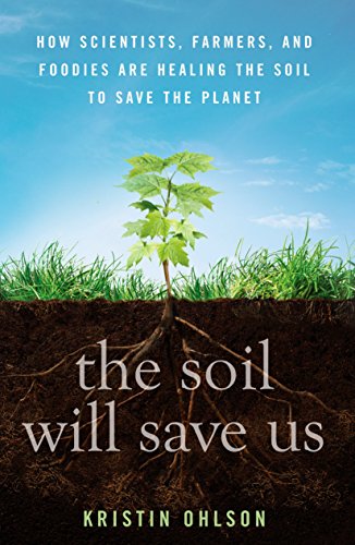 Book with earthy tones, featuring soil and plants on the cover, with title and author.