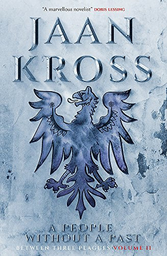 Book cover with the author's name, title, and a blue heraldic eagle illustration.