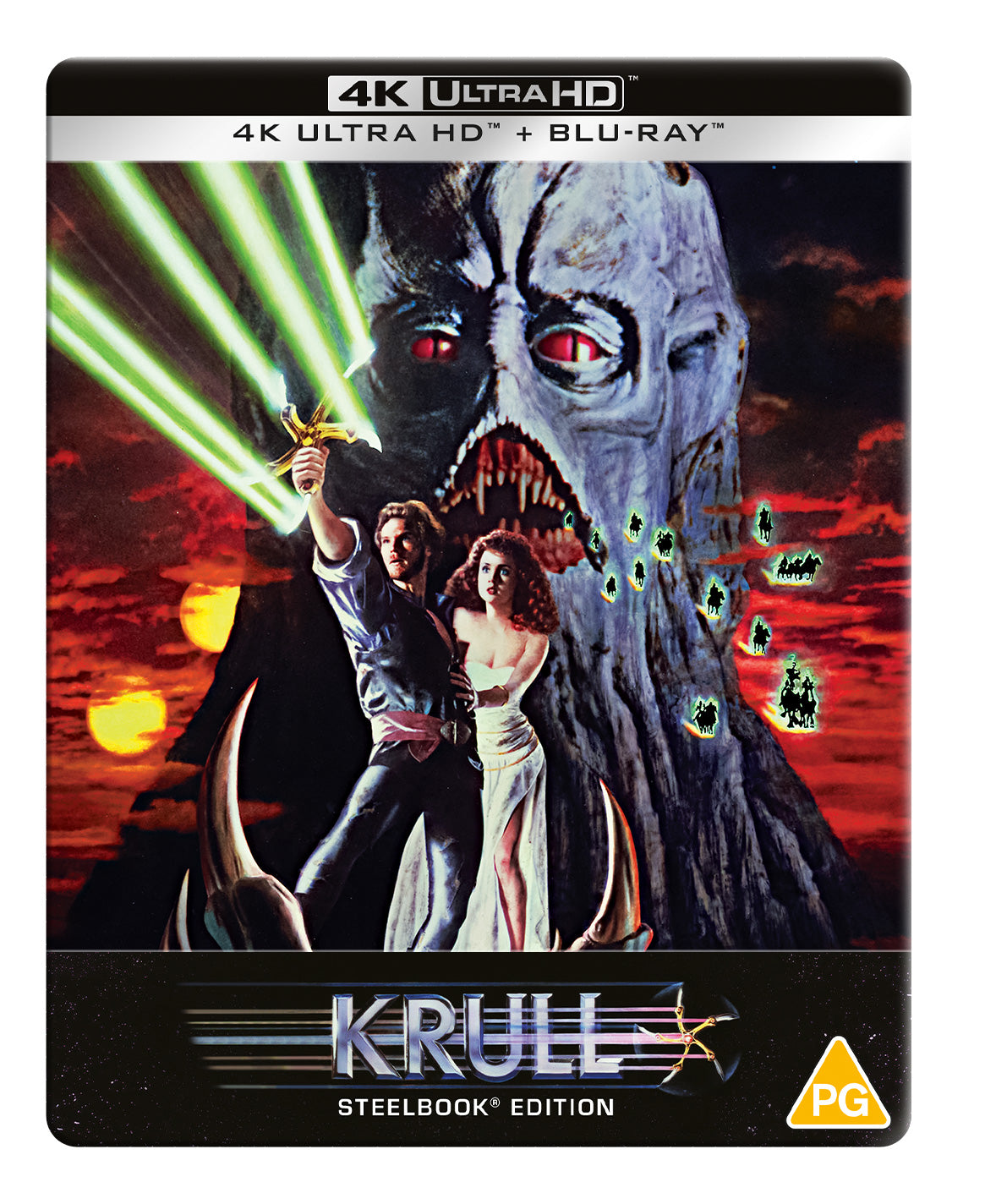 “Krull” SteelBook Blu-ray cover featuring a monster, knight, and princess.