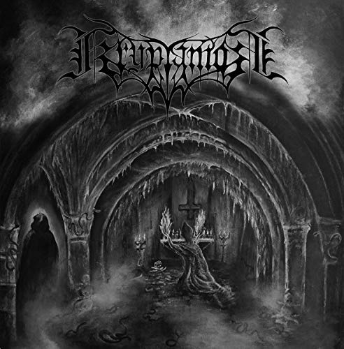 Black and white album cover depicting a dark, gothic ritual scene.