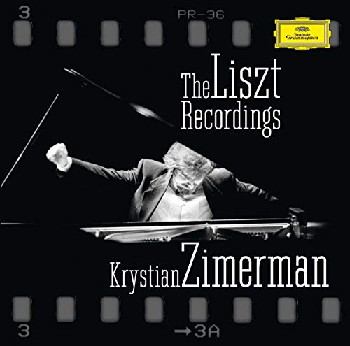 CD cover: black and white photo of pianist Krystian Zimerman performing.