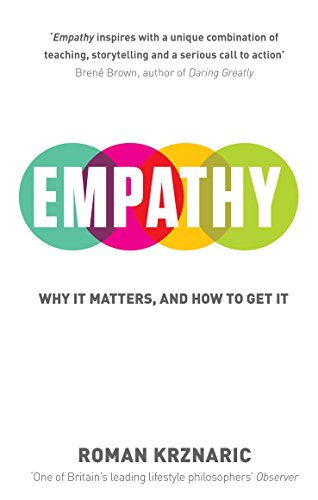 Book cover with colorful overlapping circles spelling "EMPATHY" by Roman Krznaric.
