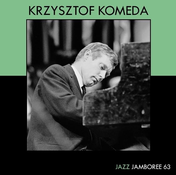 Krzysztof Komeda at a piano, album cover for "Jazz Jamboree 63" vinyl.