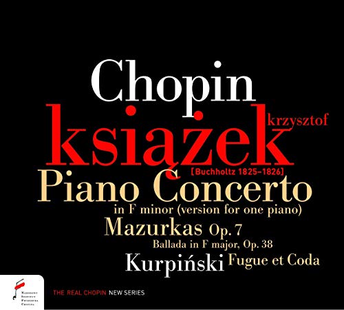 CD cover: "Chopin" and "Książek" in red and white text on black background.