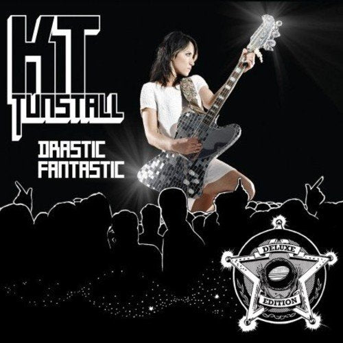 Kt Tunstall album cover: artist with guitar, black and white crowd.