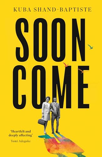 Book cover with yellow background, black text, and a couple casting colorful shadows.