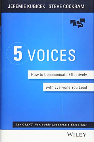 Book cover: "5 Voices" by Kubicek and Cockram, blue background.