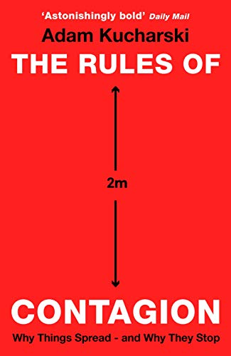 Red book cover with white text: "The Rules of Contagion.