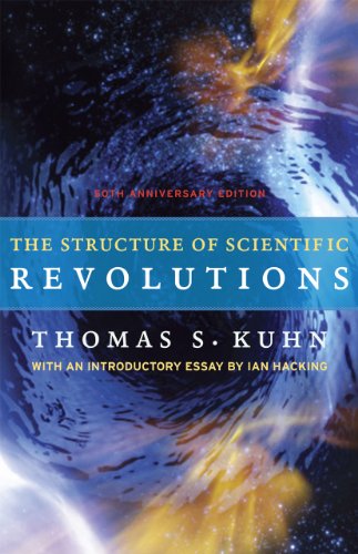 Book cover for The Structure of Scientific Revolutions featuring a swirling cosmic background.