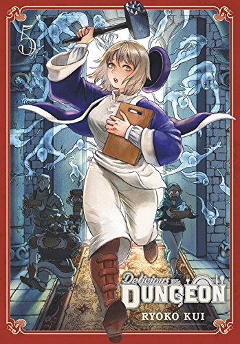 A woman holding a hammer and cutting board runs through a dungeon with ghosts.