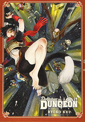Manga cover: a catgirl warrior leaps with a bird and fantasy figures.
