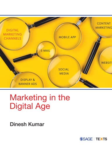 Book cover: "Marketing in the Digital Age" with magnifying glasses and text.