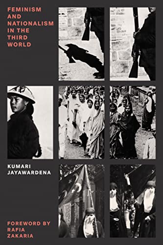 Book cover with black and white historical photos, text: "Feminism and Nationalism.