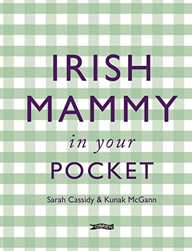 Book cover with green and white gingham, title "Irish Mammy in your Pocket.