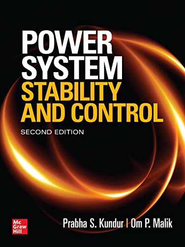 Book cover for Power System Stability and Control, Second Edition with orange light swirls.