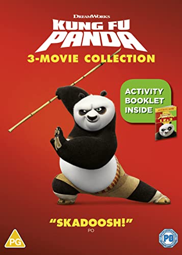 Kung Fu Panda DVD cover featuring Po in a fighting stance with a staff.