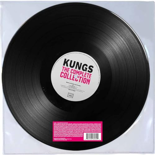 Black vinyl record with a white center label reading Kungs The Complete Collection.