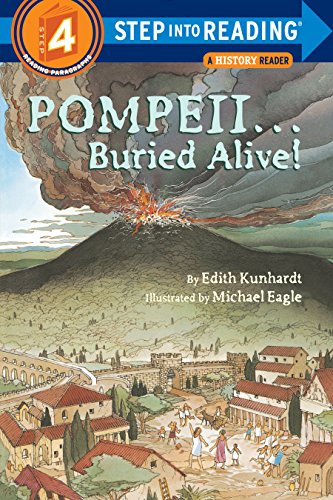 Book cover showing Mount Vesuvius erupting over the ancient city of Pompeii.