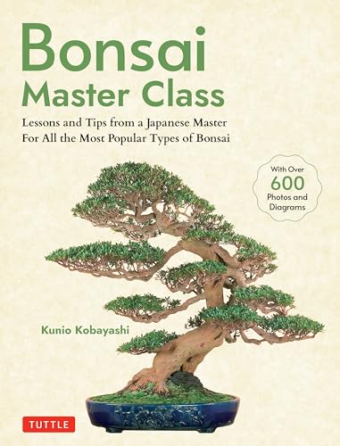 Book cover titled Bonsai Master Class featuring a detailed bonsai tree in a blue pot.