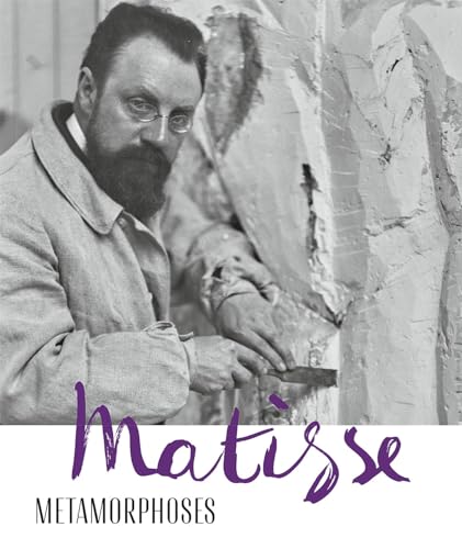 Black and white portrait of Henri Matisse working on a sculpture.