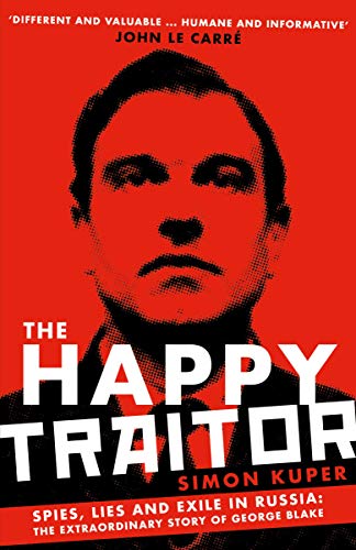Book cover: portrait of George Blake, red background, bold white text.