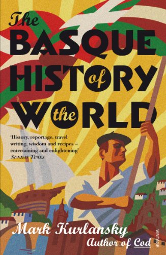 Book cover: "The Basque History of the World" by Mark Kurlansky, with illustration.