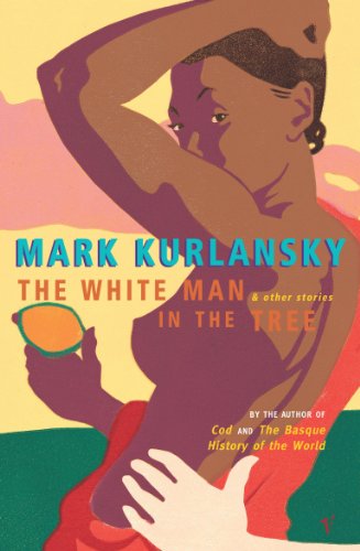 Book cover with illustrated woman in orange, holding binoculars.