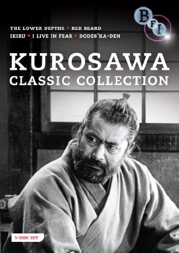 DVD cover for Kurosawa Classic Collection featuring a black and white portrait of Toshiro Mifune.