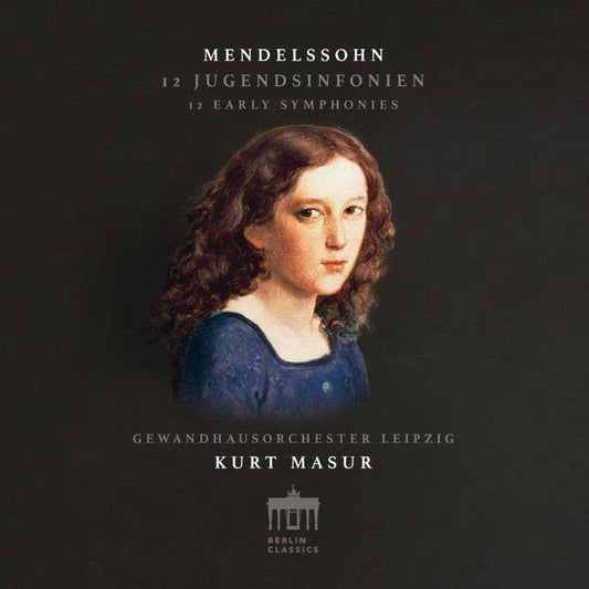 CD cover: portrait of Felix Mendelssohn, conductor Kurt Masur, orchestra name.