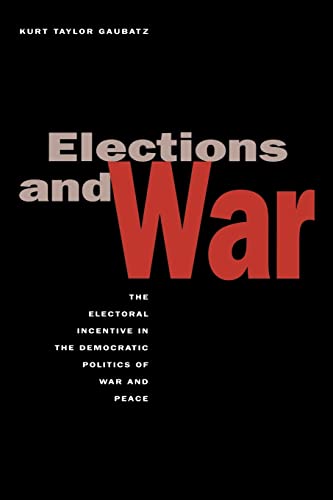 Book cover: "Elections and War" with red and white text on black.