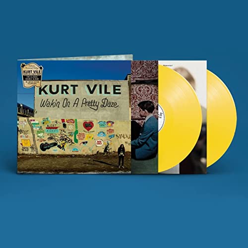 Kurt Vile album cover and two yellow vinyl records.