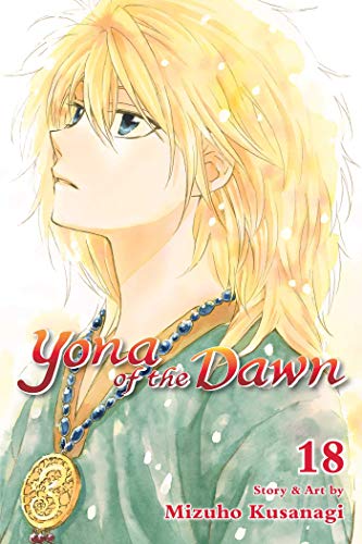 Manga cover featuring a blonde character wearing a blue beaded necklace and green robe.