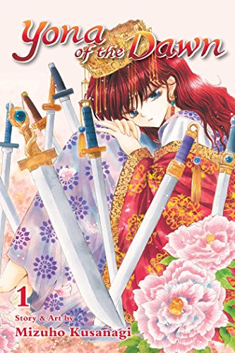 Manga cover featuring a red-haired girl wearing a crown surrounded by several swords.