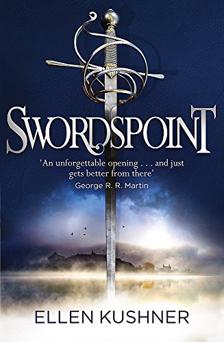 Book cover featuring a rapier sword against a dark, misty landscape at twilight.