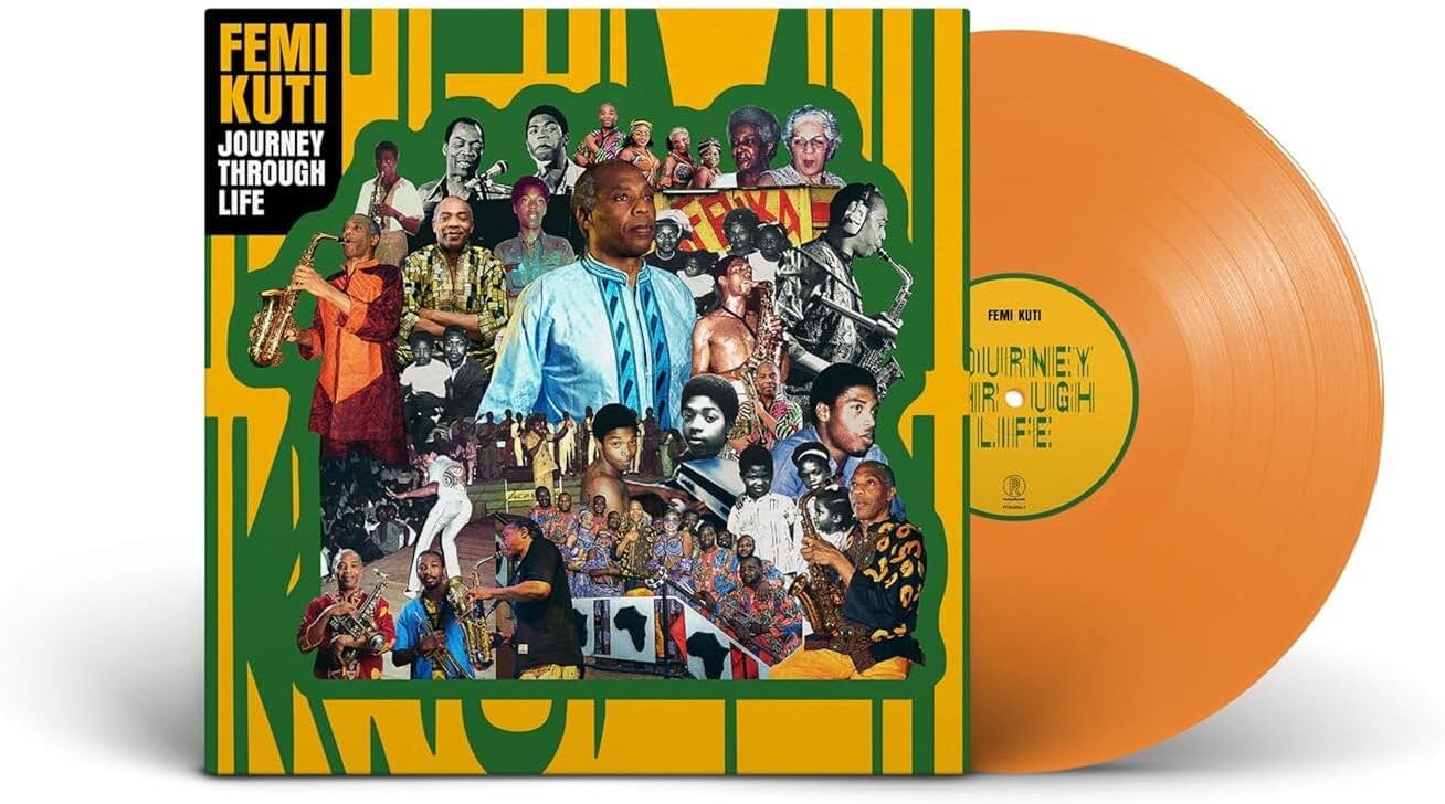 Vinyl LP record of Kuti Femi’s “Journey Through Life,” featuring album artwork.