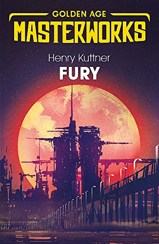 Book cover for "Fury" featuring a futuristic cityscape under a red moon.