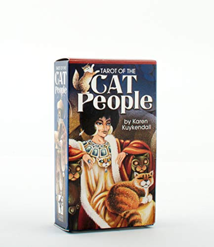 Box for "Tarot of the Cat People" featuring a woman and cats.