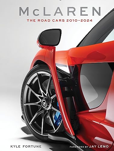 Book cover featuring a red McLaren car detail, titled “McLaren: The Road Cars.”