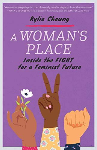 Book cover with raised hands, a peace sign, and floral illustration.